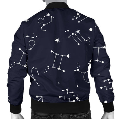 Constellation Pattern Print Design 05 Men Bomber Jacket