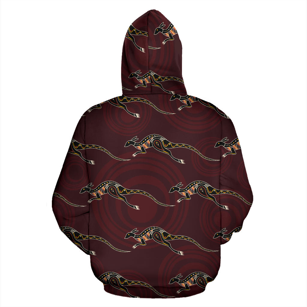 Kangaroos Pattern Print Design 05 Pullover Hoodie