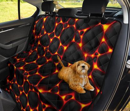 Lava Pattern Print Design 01 Rear Dog Car Seat Cover Hammock