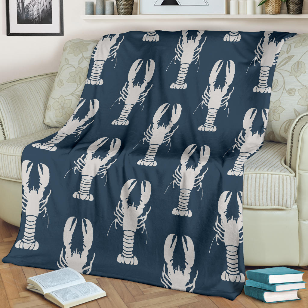 Lobster Pattern Print Design 02 Premium Blanket