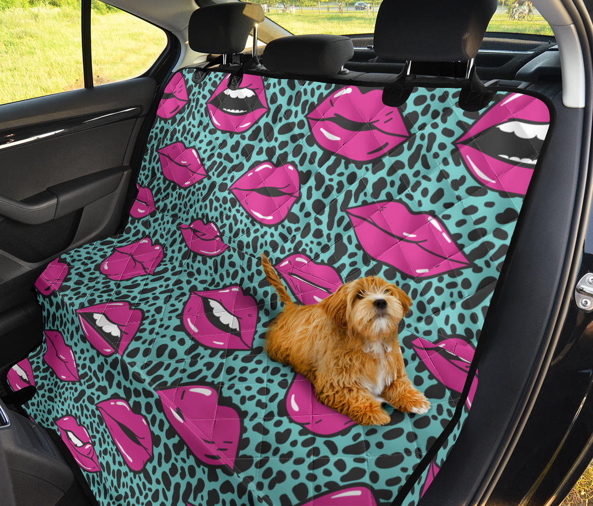 Lip Pattern Print Design 04 Rear Dog Car Seat Cover Hammock