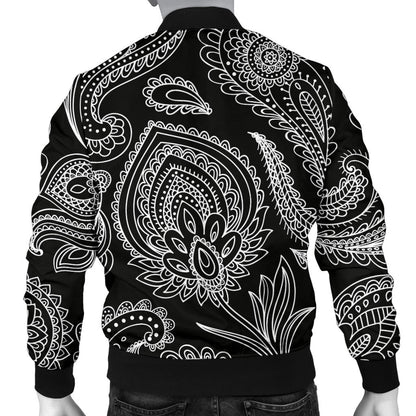 Paisley Pattern Print Design A04 Men Bomber Jacket