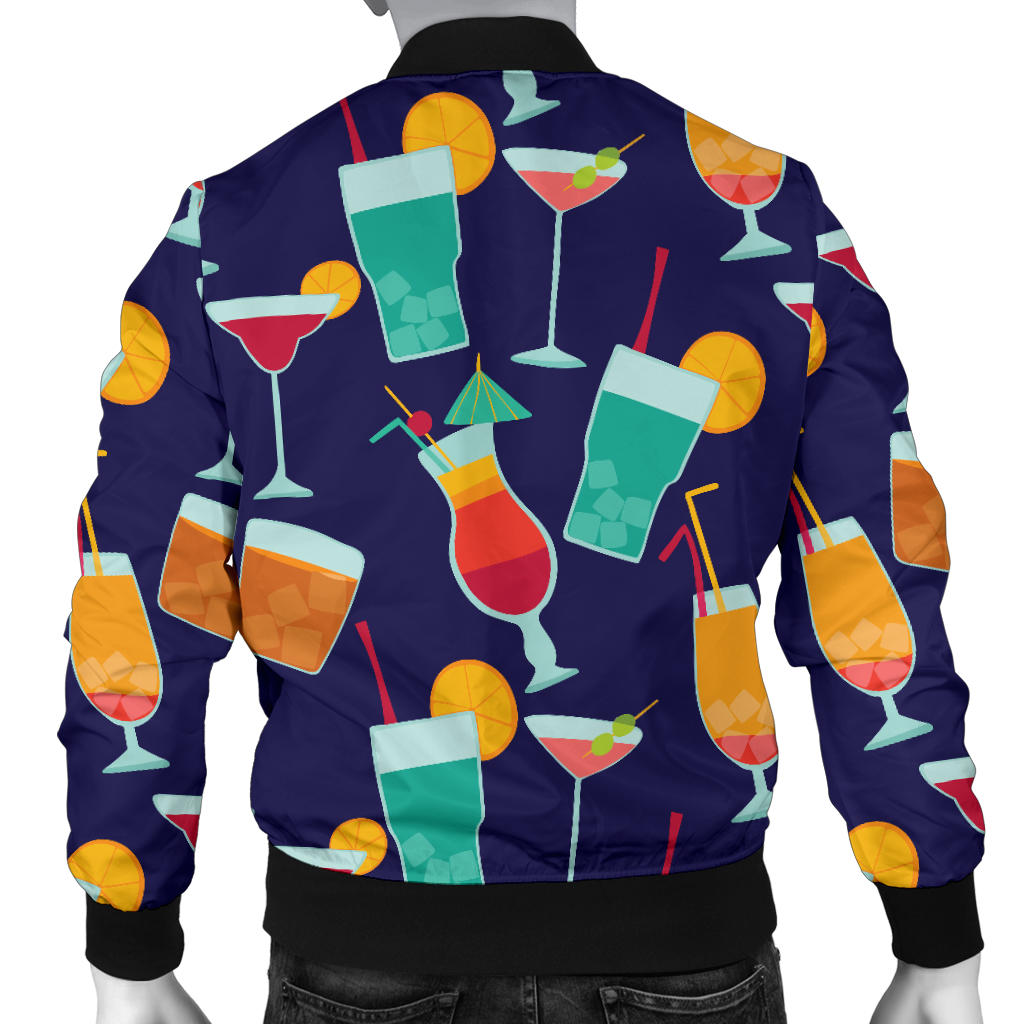 Cocktail Pattern Print Design 06 Men Bomber Jacket