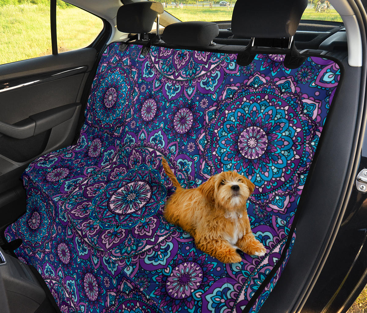 Medallion Pattern Print Design 05 Rear Dog Car Seat Cover Hammock