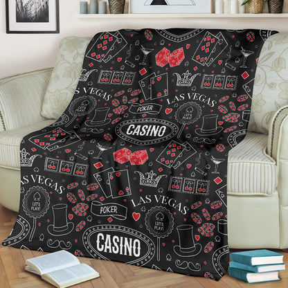 Casino Pattern Print Design 04 Premium Blanket
