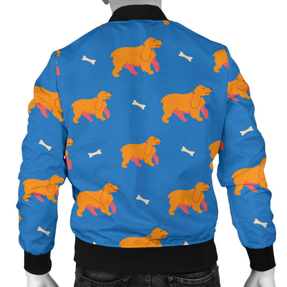 Cocker Pattern Print Design 04 Men Bomber Jacket