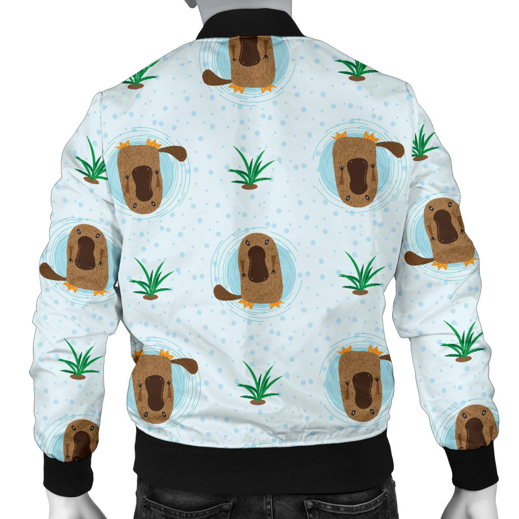 Platypus Pattern Print Design A04 Men Bomber Jacket
