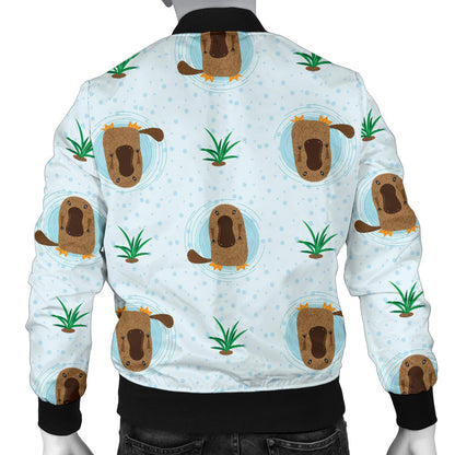 Platypus Pattern Print Design A04 Men Bomber Jacket