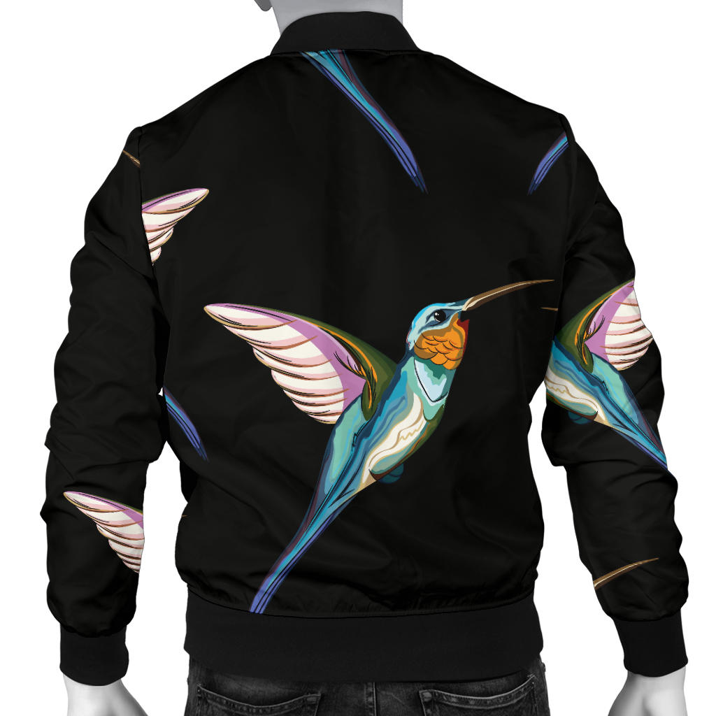 Hummingbird Pattern Print Design 06 Men Bomber Jacket