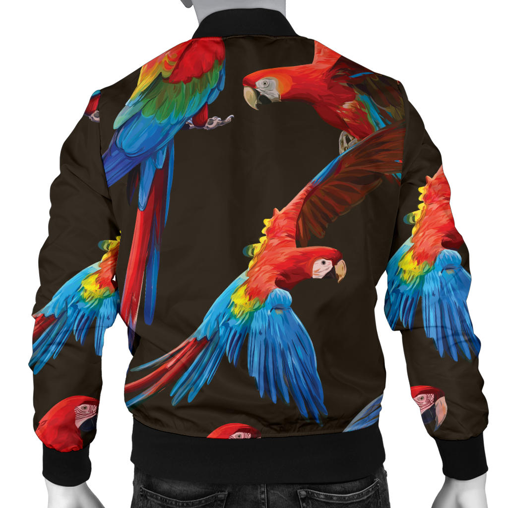 Macaw Pattern Print Design 04 Men Bomber Jacket