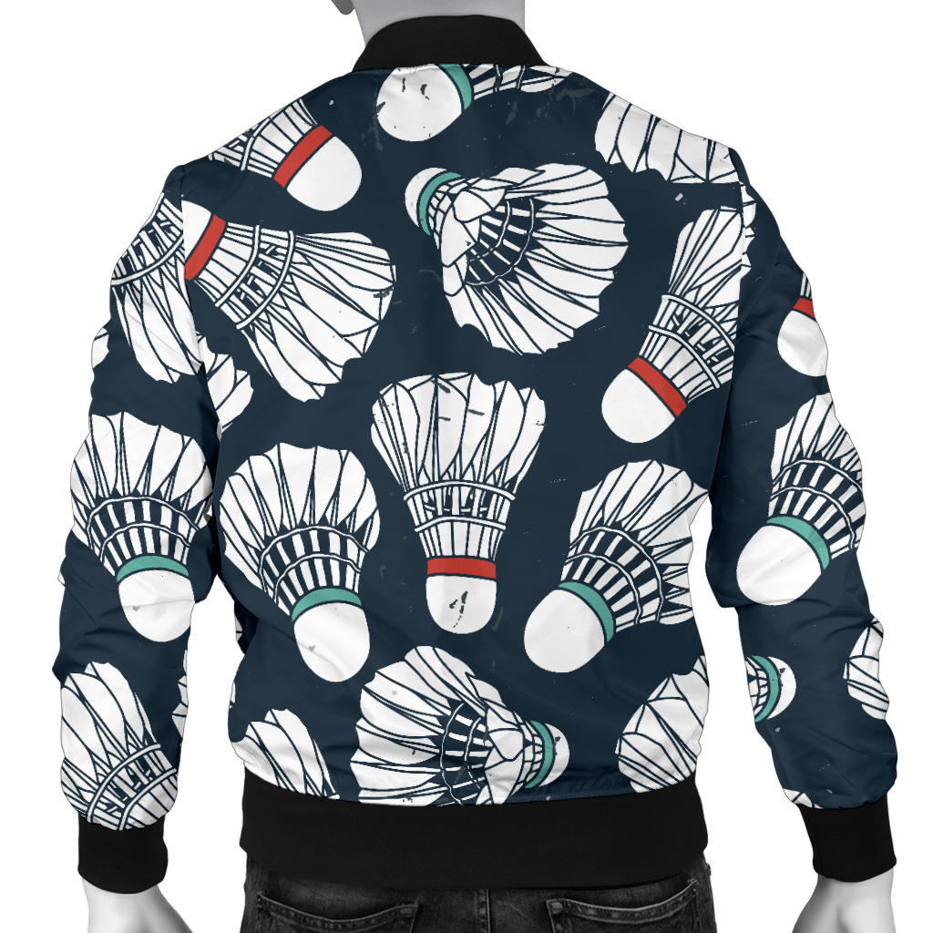 Badminton Ball Pattern Print Design 01 Men Bomber Jacket