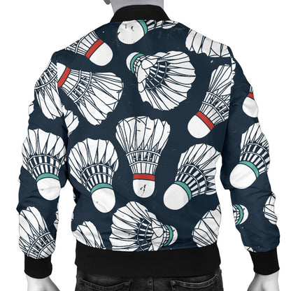 Badminton Ball Pattern Print Design 01 Men Bomber Jacket