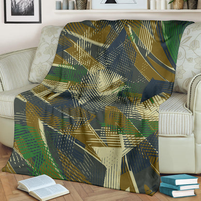 Military Camouflage Pattern Print Design 01 Premium Blanket