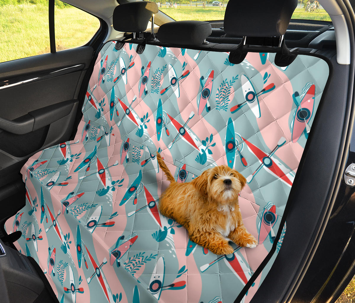 Kayak Pattern Print Design 05 Rear Dog Car Seat Cover Hammock