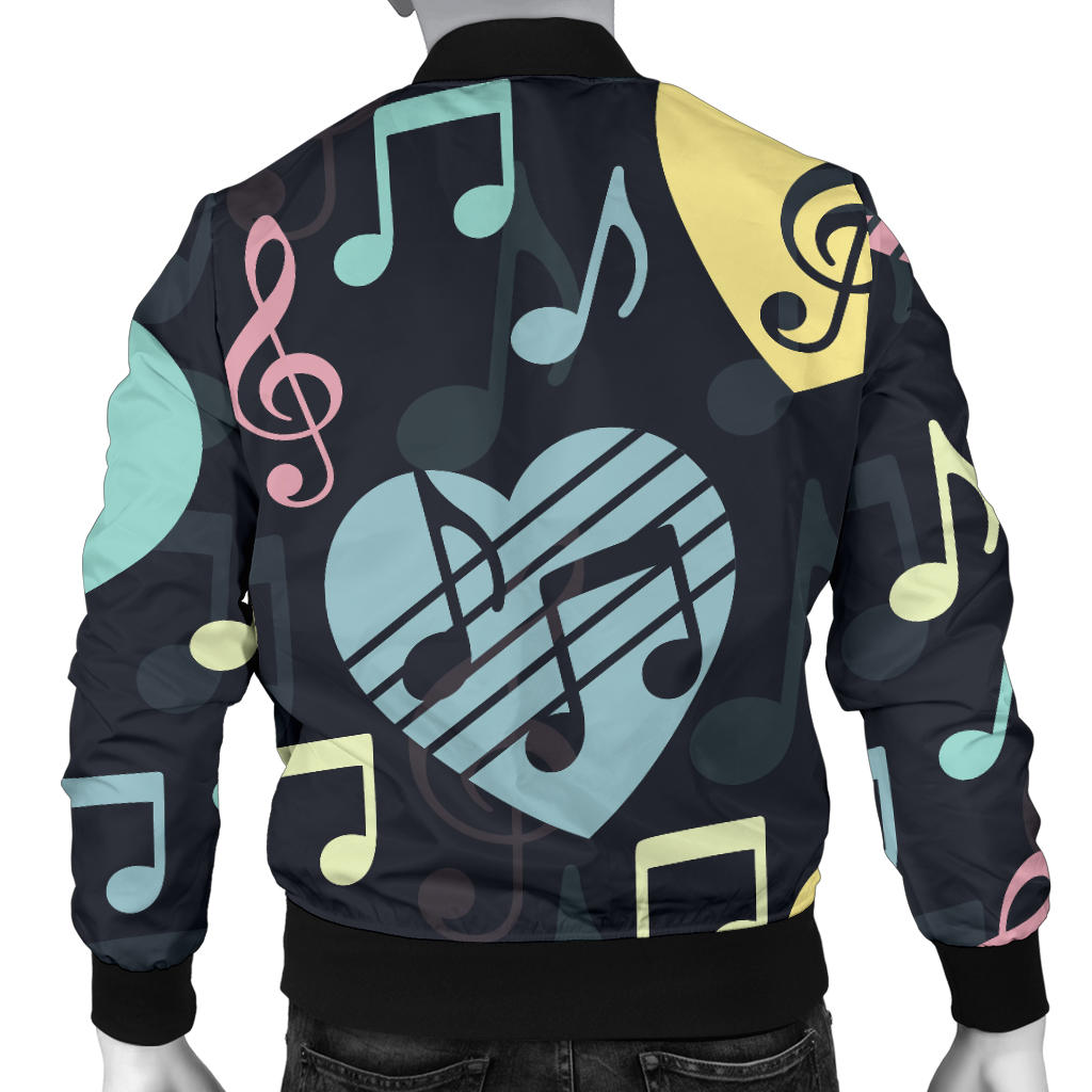 Music note Pattern Print Design A03 Men Bomber Jacket