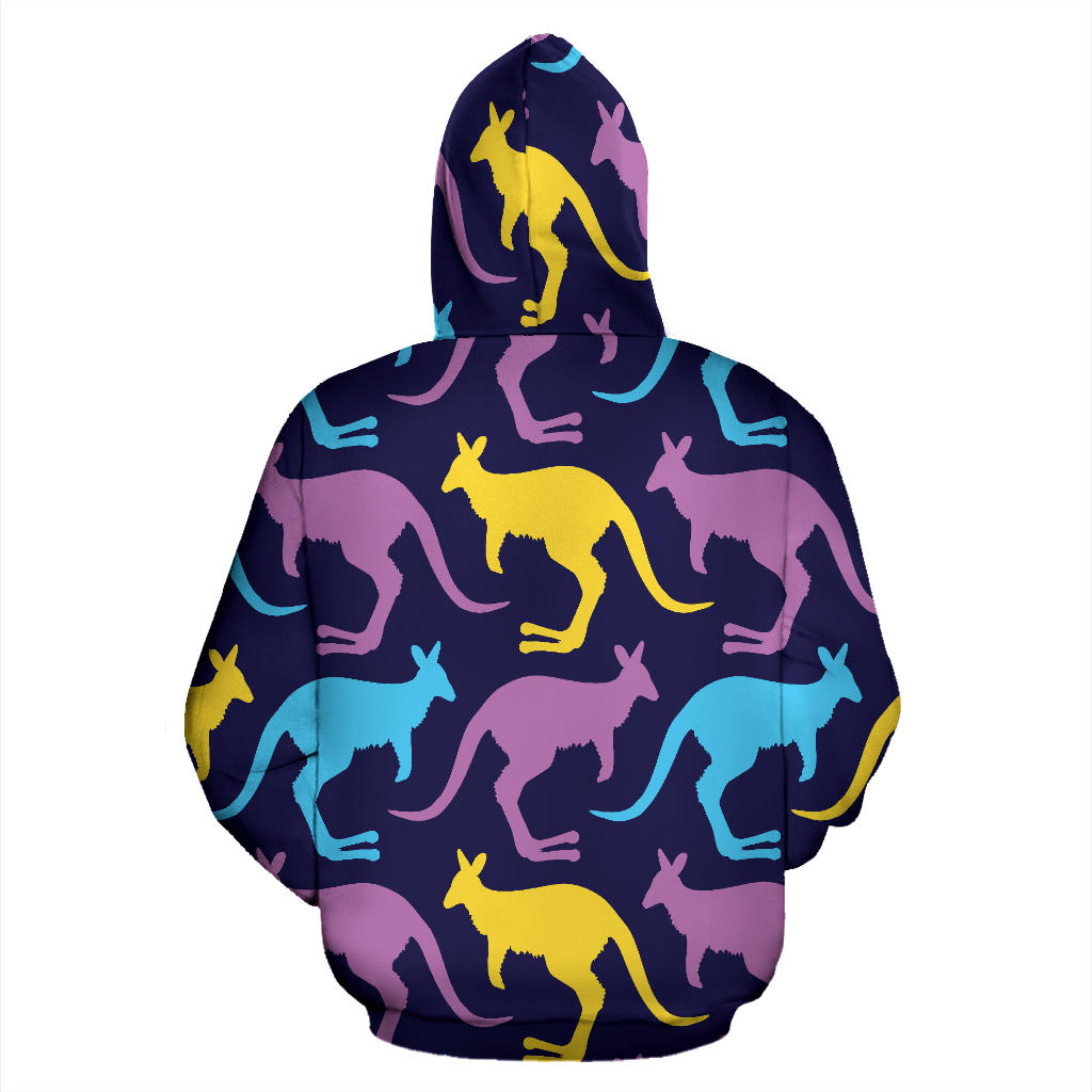 Kangaroos Pattern Print Design 02 Pullover Hoodie