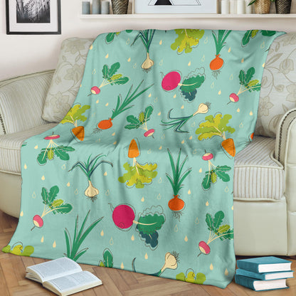 Radish Pattern Print Design A01 Premium Blanket