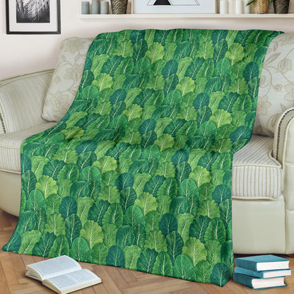 Cabbage Pattern Print Design 02 Premium Blanket