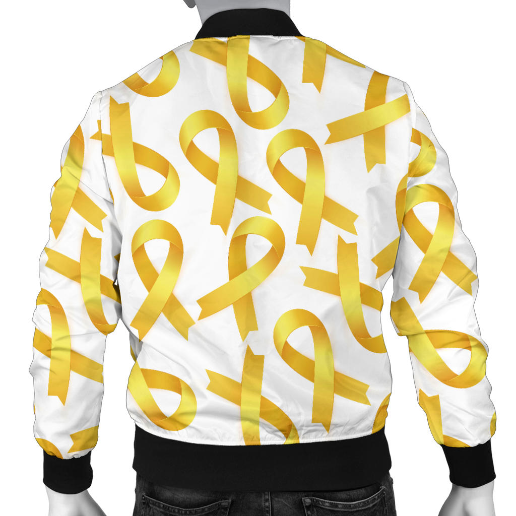 Childhood cancer Pattern Print Design 02 Men Bomber Jacket