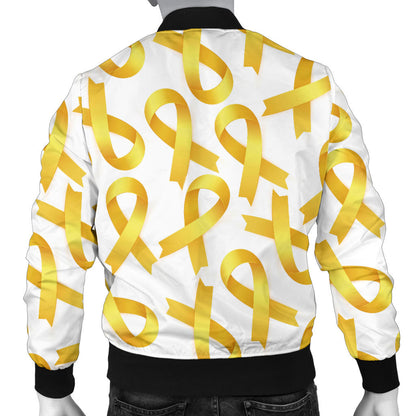 Childhood cancer Pattern Print Design 02 Men Bomber Jacket