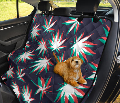 Pot Leaf Pattern Print Design A01 Rear Dog Car Seat Cover Hammock