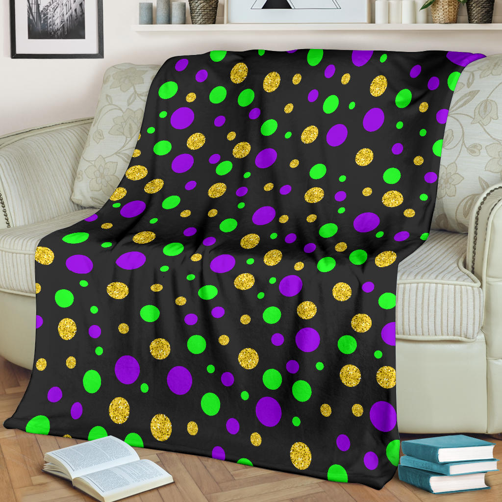 Mardi Gras Pattern Print Design 07 Premium Blanket