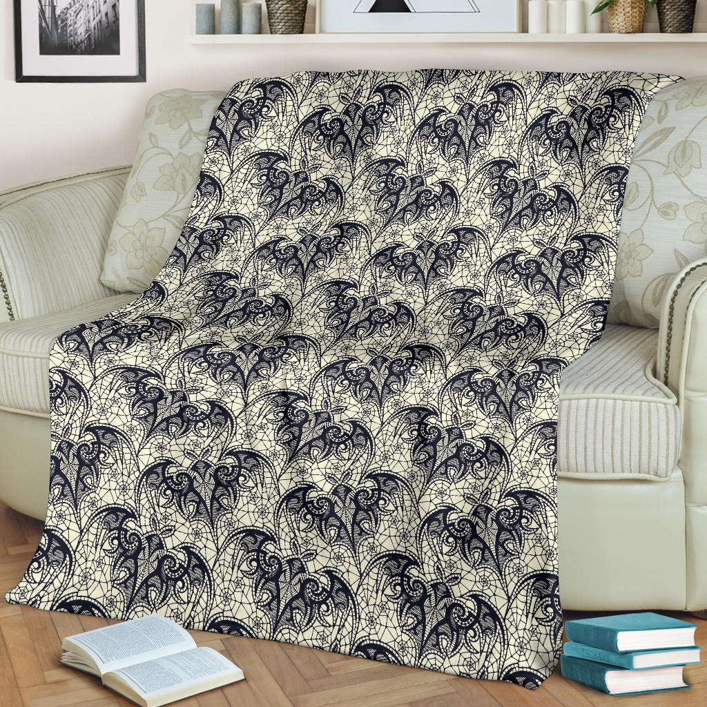 Bat Tribal Pattern Print Design 06 Premium Blanket