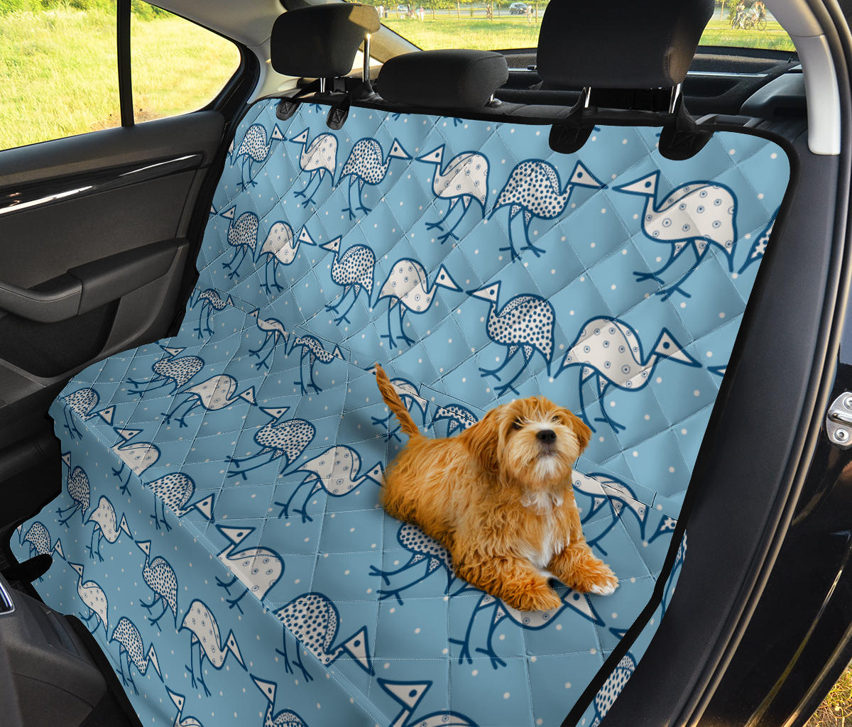Emu Pattern Print Design 01 Rear Dog Car Seat Cover Hammock