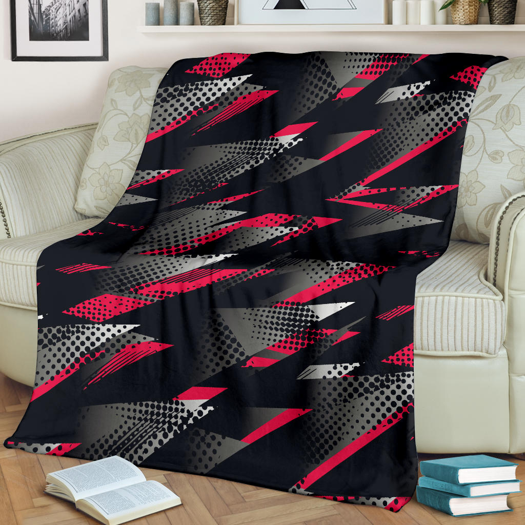 Racing Style Pattern Print Design A04 Premium Blanket