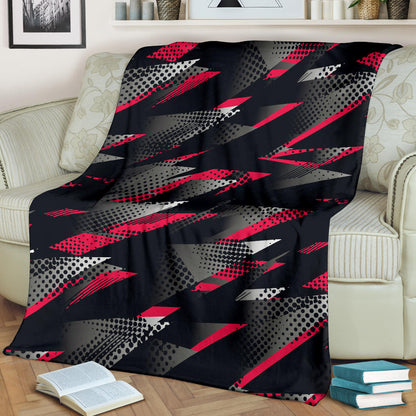 Racing Style Pattern Print Design A04 Premium Blanket