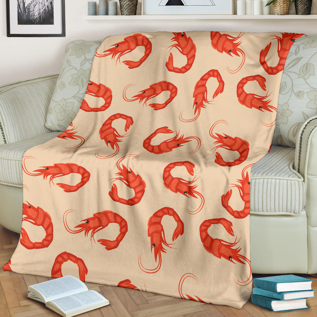 Prawn Pattern Print Design 02 Premium Blanket
