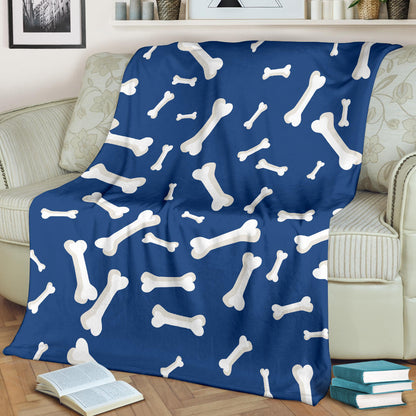Dog Bone Pattern Print Design 03 Premium Blanket