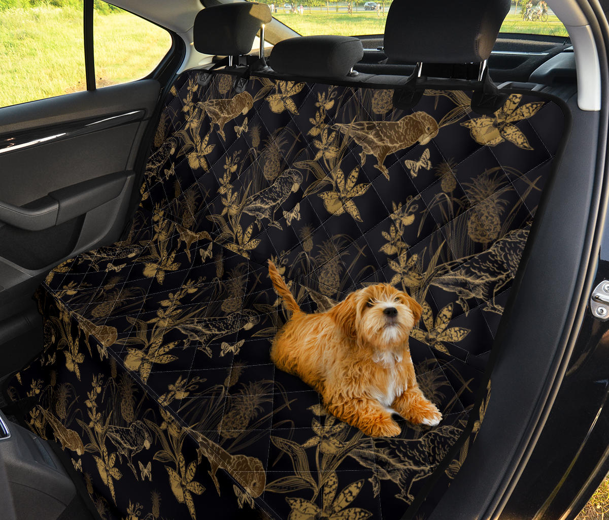 Parakeet Pattern Print Design A05 Rear Dog Car Seat Cover Hammock