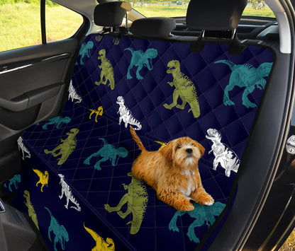 T Rex Pattern Print Design A07 Rear Dog Car Seat Cover Hammock