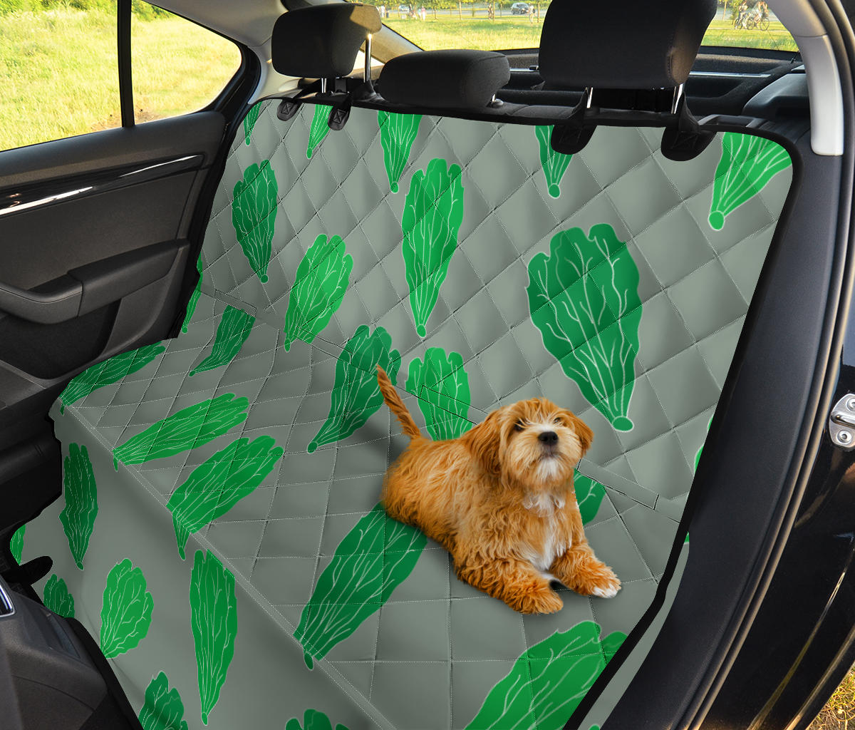 Lettuce Pattern Print Design 02 Rear Dog Car Seat Cover Hammock