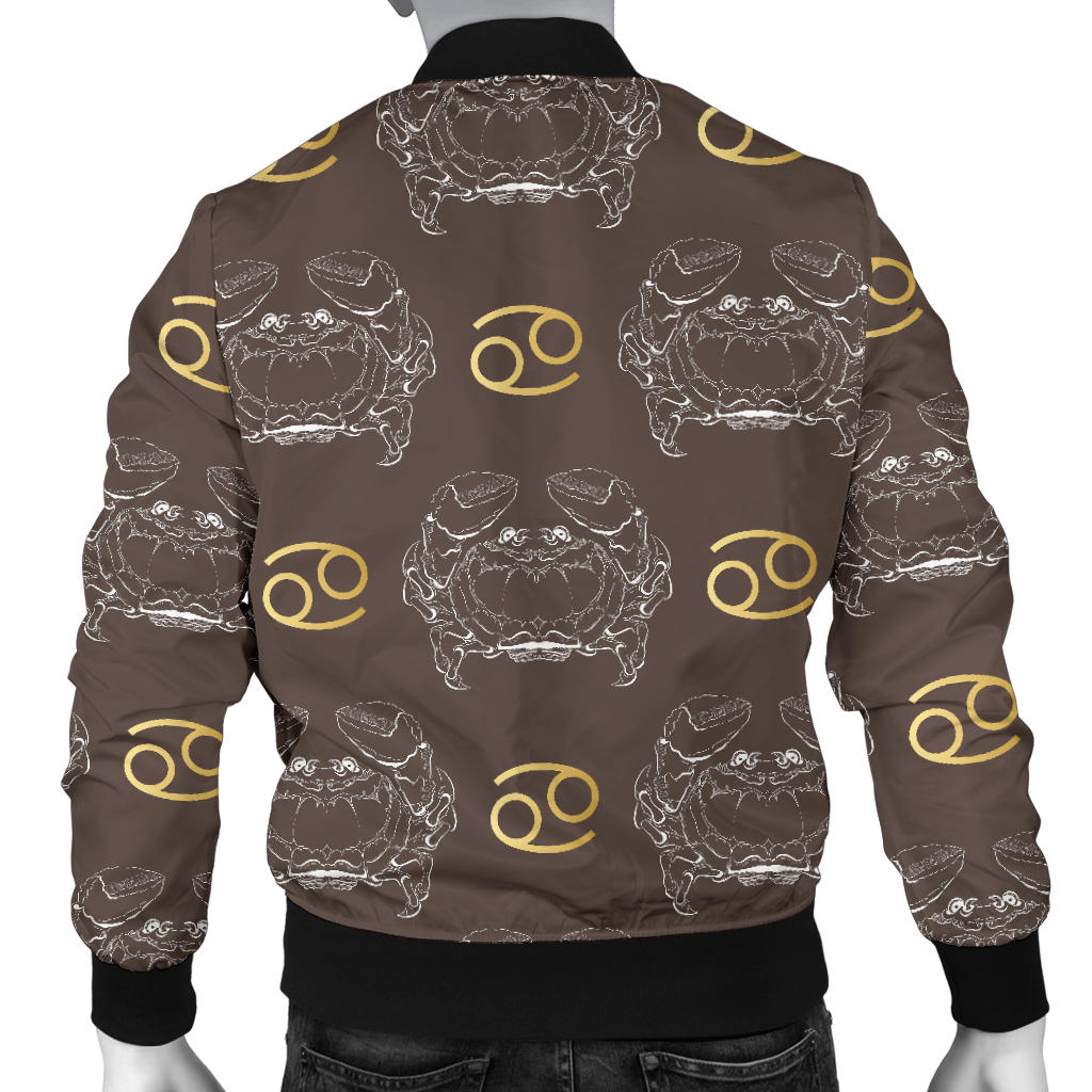 Cancer Zodiac Pattern Print Design 01 Men Bomber Jacket