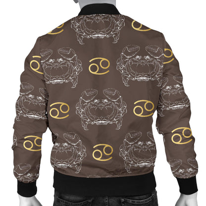 Cancer Zodiac Pattern Print Design 01 Men Bomber Jacket