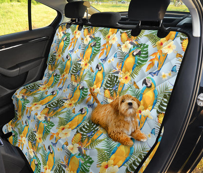 Parrot Pattern Print Design A04 Rear Dog Car Seat Cover Hammock