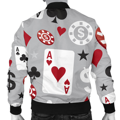 Casino Pattern Print Design 01 Men Bomber Jacket
