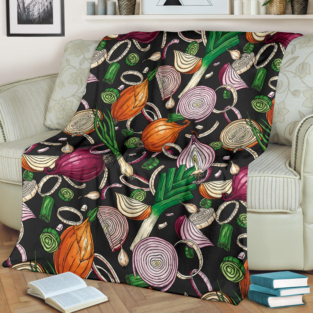 Onion Pattern Print Design A03 Premium Blanket