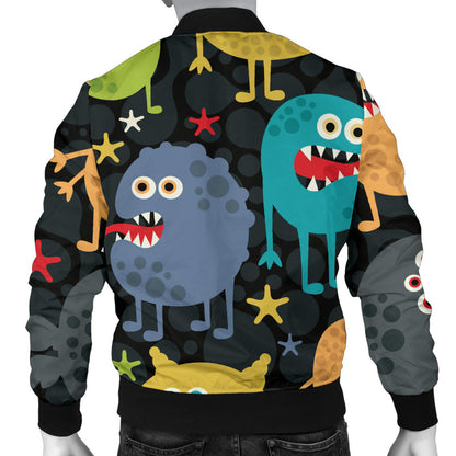 Monster Pattern Print Design 01 Men Bomber Jacket
