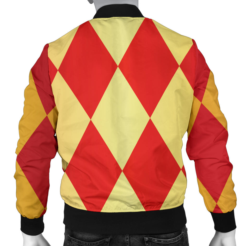 Harlequin Pattern Print Design 03 Men Bomber Jacket