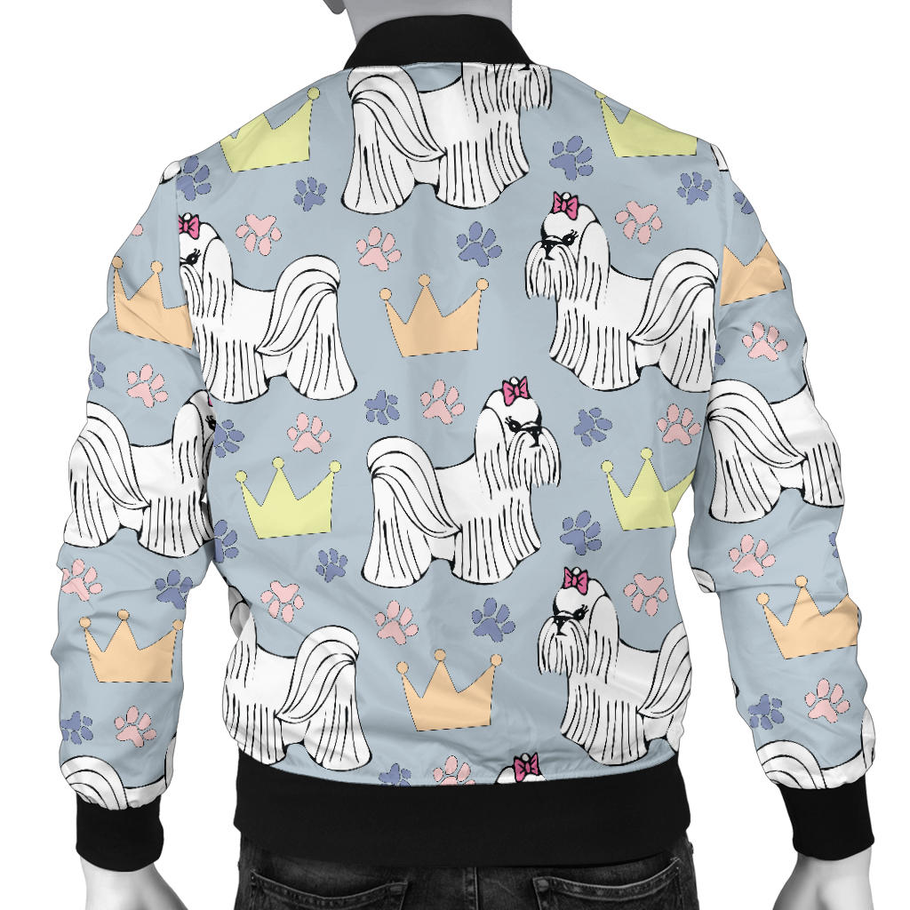 Maltese Pattern Print Design 04 Men Bomber Jacket