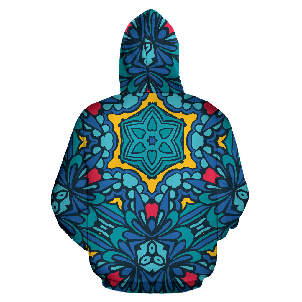 Kaleidoscope Pattern Print Design 04 Pullover Hoodie