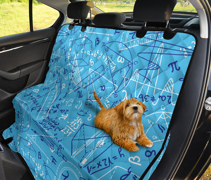 Math Pattern Print Design 02 Rear Dog Car Seat Cover Hammock