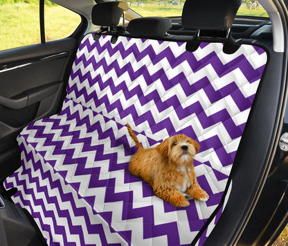 Chevron Purple Pattern Print Design 03 Rear Dog Car Seat Cover Hammock