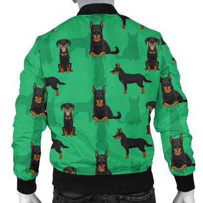 Beauceron Pattern Print Design 01 Men Bomber Jacket