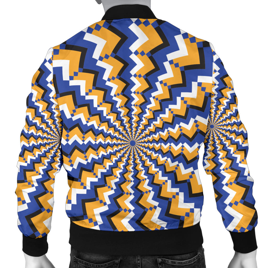 Optical illusion Pattern Print Design A01 Men Bomber Jacket