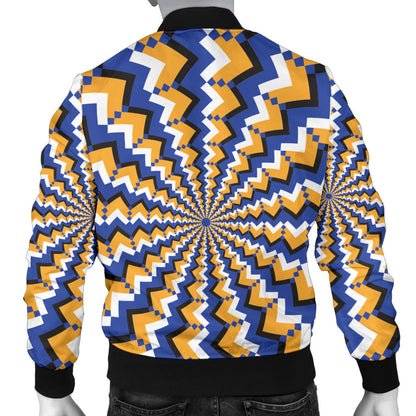 Optical illusion Pattern Print Design A01 Men Bomber Jacket