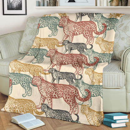 Jaguar Pattern Print Design 01 Premium Blanket